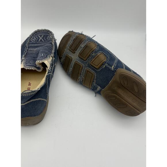 Roper Women's Distressed Denim Moccasins - Picture 6 of 7